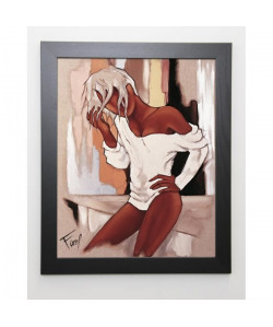 FAREL Image encadrée Feminité  47x57 cm  Marron