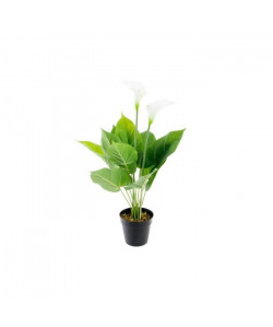 Pot de fleur et fleurs déco  PVC  58 cm