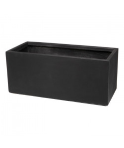 Bac a fleurs en fibre de verre style béton produits  76,5x35x32cm  79,57L  Noir