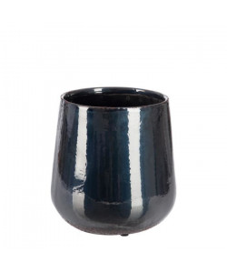 Cache pot rond intérieur Céramique 20x20x21 cm Noir