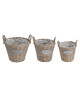 Set de 3 paniers ronds  24,20 Kg  Grand panier 260x260x265mm  Panier moyen 220x220x240mm  Petit panier 190x190x220mm