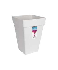 ELHO Pot de fleur carré haut Loft Urban  30 x 30 x H 41 cm  Blanc