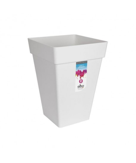 ELHO Pot de fleur carré haut Loft Urban  30 x 30 x H 41 cm  Blanc