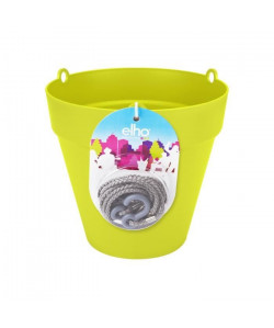 ELHO Pot de fleur rond a suspendre Urban Suspension  Ř 20 x H 19 cm  Vert anis