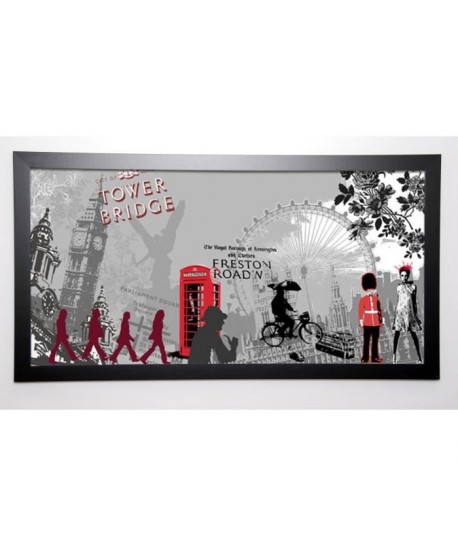 FARKAS ATELIER Image encadrée London attitude 57x107 cm Gris