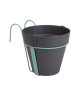 ELHO Pot de fleur balconniere rond Loft Urban  Ř 27 x H 20 cm  Gris chaud