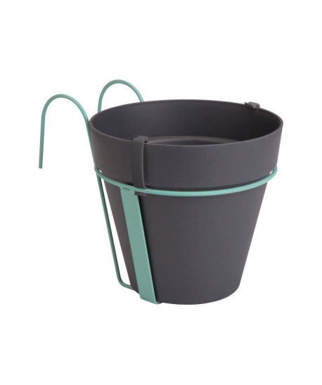 ELHO Pot de fleur balconniere rond Loft Urban  Ř 27 x H 20 cm  Gris chaud