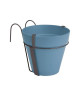 ELHO Pot de fleur balconniere rond Loft Urban  Ř 27 x H 20 cm  Bleu vintage