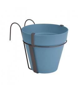 ELHO Pot de fleur balconniere rond Loft Urban  Ř 27 x H 20 cm  Bleu vintage