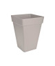 ELHO Pot de fleur carré haut Loft Urban  30 x 30 x H 41 cm  Gris chaud