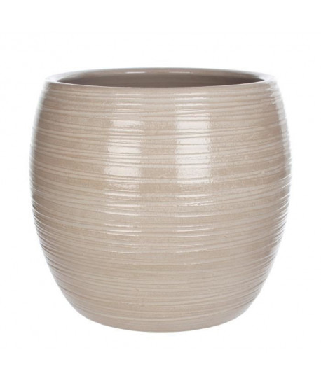 MICA Cache pot rond intérieur Loomy  Creme  26 xŘ28 cm