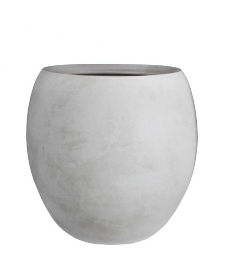 MICA Pot rond Vera  Blanc cassé concrete ES25  35 xŘ35 cm