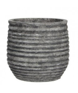 MICA Cache pot rond intérieur Magnus gris foncé  22 xŘ25 cm