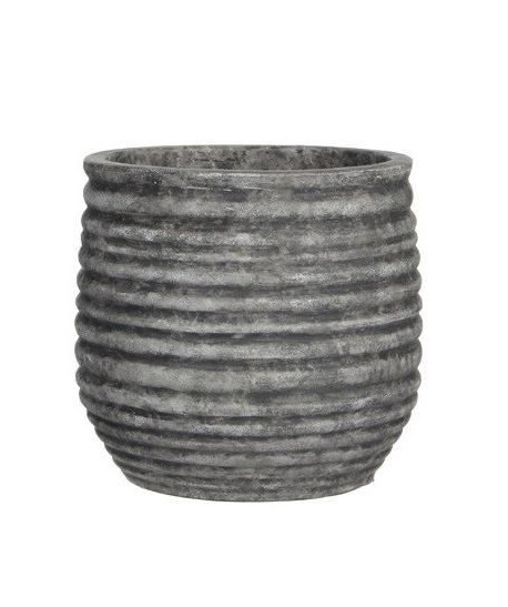 MICA Cache pot rond intérieur Magnus gris foncé  22 xŘ25 cm