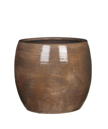 MICA Pot rond Lester marron foncé  26 xŘ28 cm