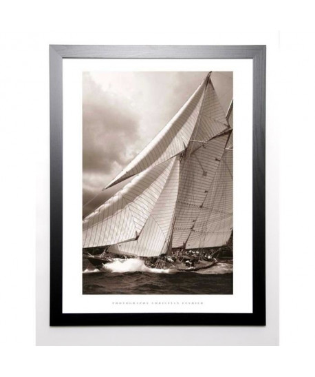 FEVRIER Image encadrée Schooner Mariette 67x87 cm Blanc