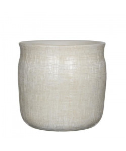 MICA Cache pot rond intérieur Destiny  Blanc cassé  29 xŘ30 cm