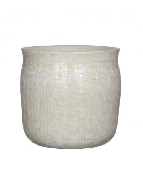 MICA Cache pot rond intérieur Destiny  Blanc cassé  29 xŘ30 cm