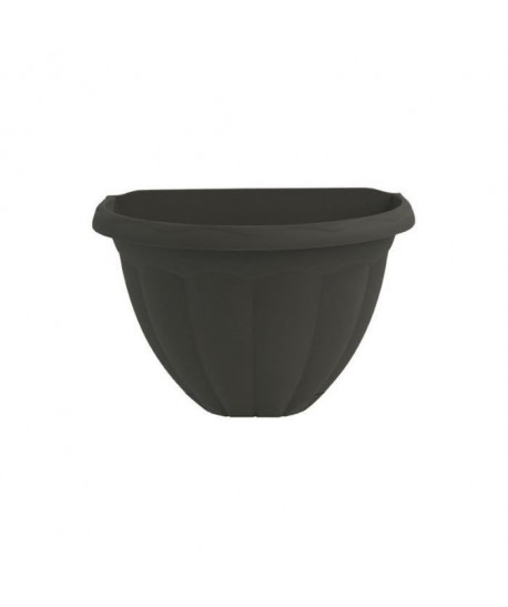 PLASTIKEN Pot demi cercle 30 cm soucoupe intégrée  Anthracite