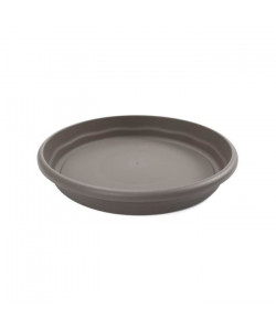 PLASTIKEN plateau rond Ř 34 cm pour pot rond  Taupe