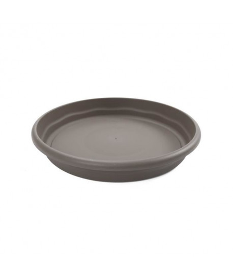 PLASTIKEN plateau rond Ř 40 cm pour pot rond  Taupe