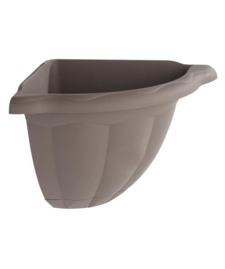 PLASTIKEN Pot quart de cercle 25 cm Collection Terra  Taupe