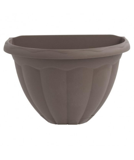 PLASTIKEN Pot quart de cercle 30 cm Collection Terra  Taupe