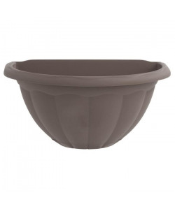 PLASTIKEN Pot quart de cercle 40 cm Collection Terra  Taupe