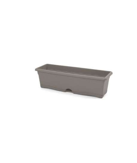 PLASTIKEN Jardiniere rectangulaire 60 x 20 Cm  Plateau Collection TERRA  Taupe