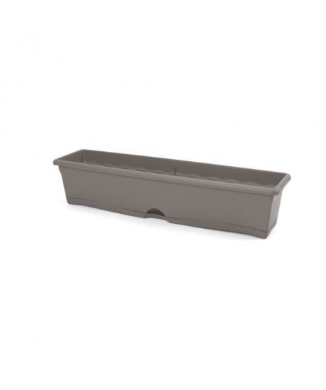 PLASTIKEN Jardiniere rectangulaire 80 x 20 Cm  Plateau Collection TERRA  Taupe