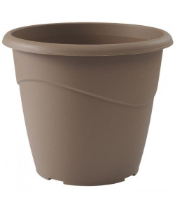 EDA Pot de fleur rond non percé Marina  Ř 35 x H 29,5 cm  16 L  Taupe