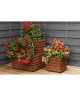 Jardiniere Torino simple  34 x 34 x 33 cm  Teck