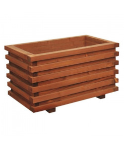 Jardiniere Torino double  34 x 59 x 33 cm  Teck