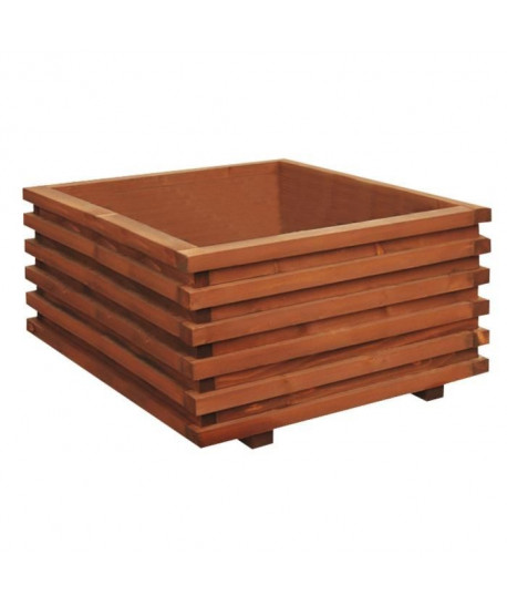 Jardiniere Torino quadruple  59 x 59 x 33 cm  Teck