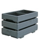 Jardiniere pour 2 pots  43 x 23 x 26 cm  Gris