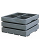 Jardiniere pour 4 pots  43 x 43 x 26 cm  Gris