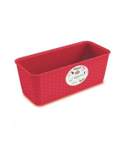 STEFANPLAST Jardiniere Natural en rotin  30x13xH11cm  2,40,4L  Rouge framboise