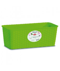 STEFANPLAST Jardiniere Natural en rotin  30x13xH11cm  2,40,4L  Vert pomme