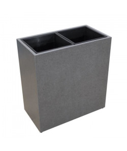 Cachepot en fibre de ciment  69x36,50x73,5cm  Gris