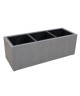 Cachepot en fibre de ciment  77x28,5x27,5cm  Gris