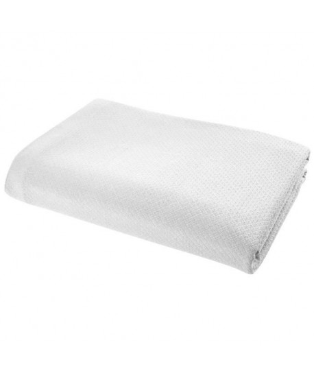 VENT DU SUD Couvrelit ARTEMIS 100% coton  230x250 cm  Blanc neige