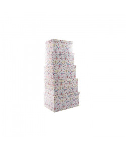 Lot de 5 Boîtes de Noël Ange blanc en carton 50x35x25cm