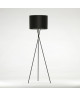 Lampadaire noir mat LED  Blanc neutre  H 181 cm  Ř 20cm