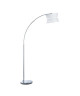 Tube de Lampadaire Arc métal E27 60W base marbre diametre 30 cm blanc