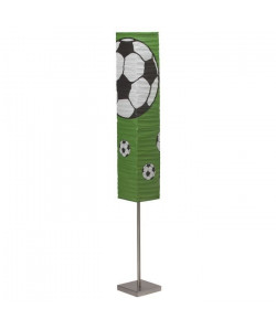 BRILLIANT Lampadaire papier enfant Soccer motif football hauteur 145 cm E14 40W vert, noir et blanc