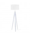 Trépied de lampadaire en bois massif pour lampadaire Idun 45x163 cm cérusé blanc