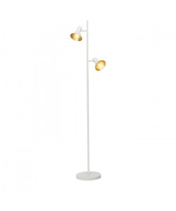 AZTEKAS Lampadaire 3L métal  144x2,7x2,3 cm  Blanc / doré