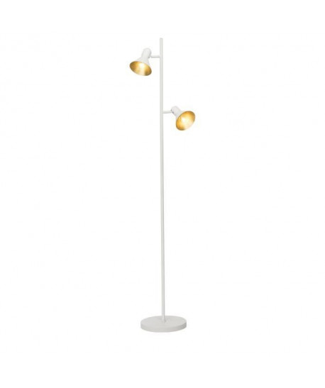 AZTEKAS Lampadaire 3L métal  144x2,7x2,3 cm  Blanc / doré