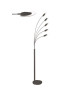 SHELL Lampadaire LED métal  L 25 x P 75 x H 180 cm  Gris chromé