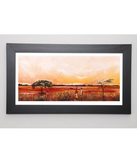 GERARD Image encadrée Bhundu Landscape III 29,7x57 cm Orange